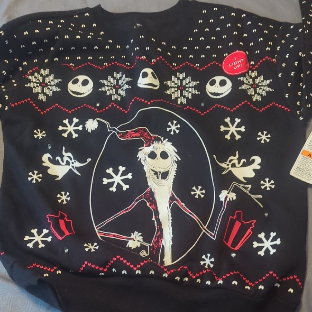 Disney Black and Red Nightmare Before Christmas Sweater